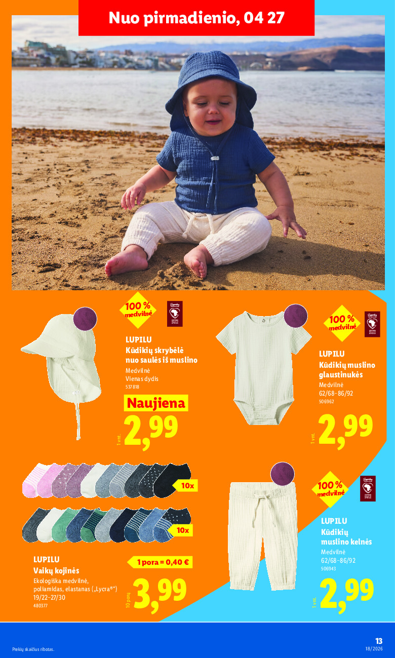 lidl - NE MAISTO PREKIŲ PASIŪLYMAI (2026-04-27 - 2026-05-03) - page: 13