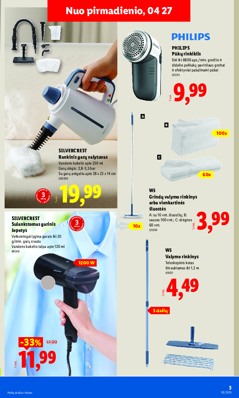 lidl - NE MAISTO PREKIŲ PASIŪLYMAI (2026-04-27 - 2026-05-03) - page: 3