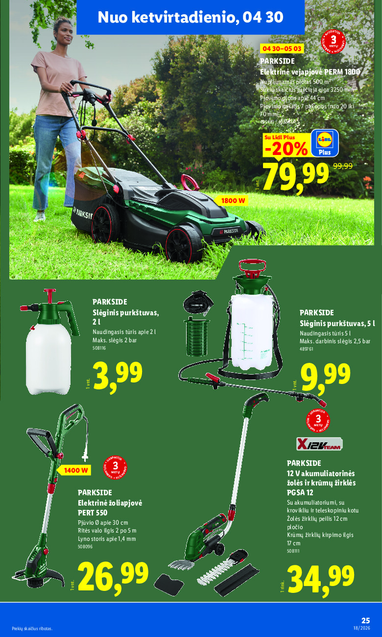 lidl - NE MAISTO PREKIŲ PASIŪLYMAI (2026-04-27 - 2026-05-03) - page: 25