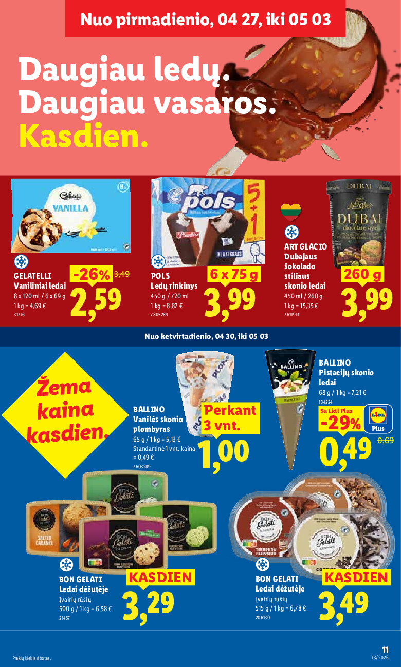 lidl - MAISTO PREKIŲ PASIŪLYMAI (2026-04-27 - 2026-05-03) - page: 11