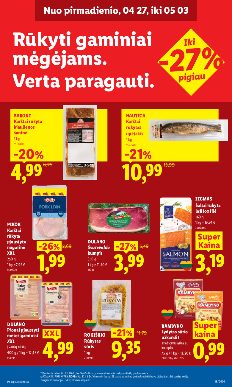 lidl - MAISTO PREKIŲ PASIŪLYMAI (2026-04-27 - 2026-05-03) - page: 15