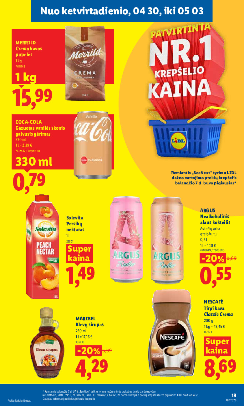 lidl - MAISTO PREKIŲ PASIŪLYMAI (2026-04-27 - 2026-05-03) - page: 19