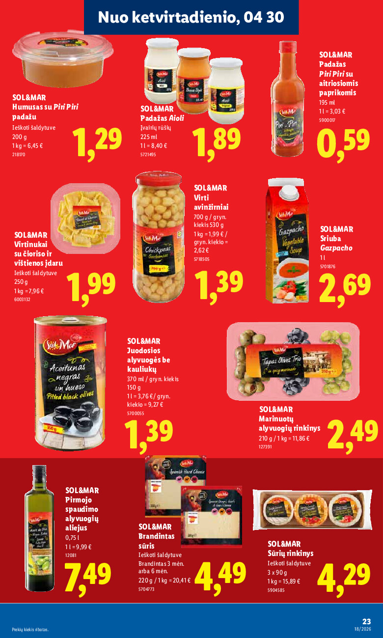 lidl - MAISTO PREKIŲ PASIŪLYMAI (2026-04-27 - 2026-05-03) - page: 23