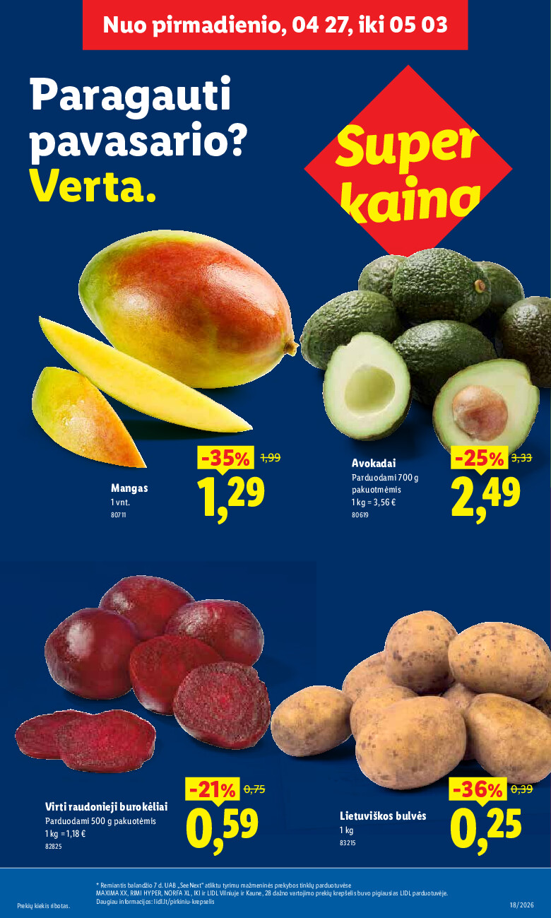 lidl - MAISTO PREKIŲ PASIŪLYMAI (2026-04-27 - 2026-05-03) - page: 5