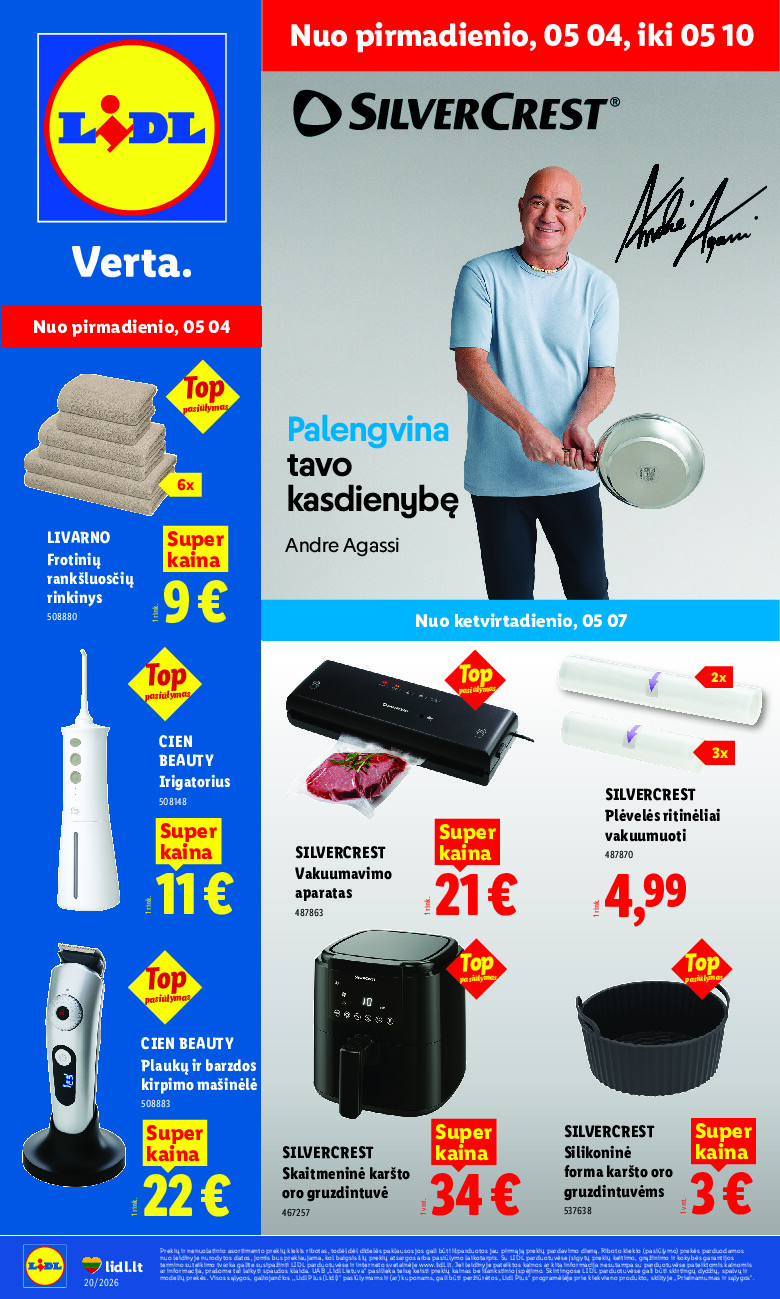 lidl - NE MAISTO PREKIŲ PASIŪLYMAI (2026-05-04 - 2026-05-10)