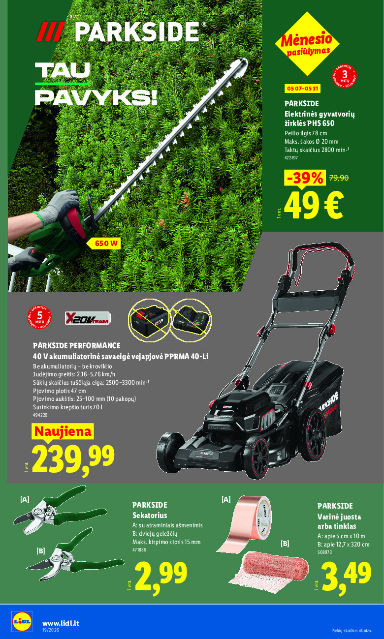 lidl - NE MAISTO PREKIŲ PASIŪLYMAI (2026-05-04 - 2026-05-10) - page: 22