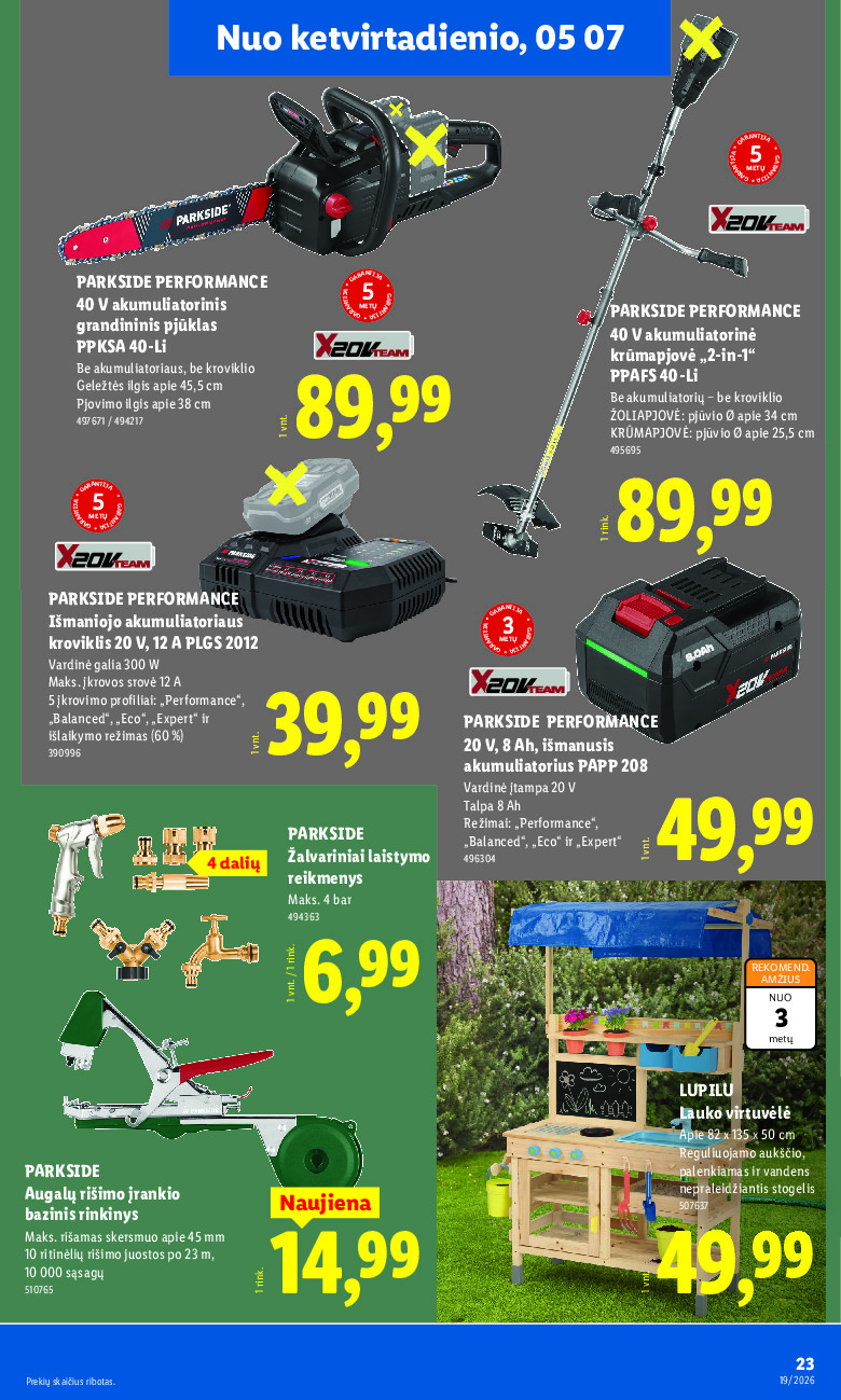 lidl - NE MAISTO PREKIŲ PASIŪLYMAI (2026-05-04 - 2026-05-10) - page: 23