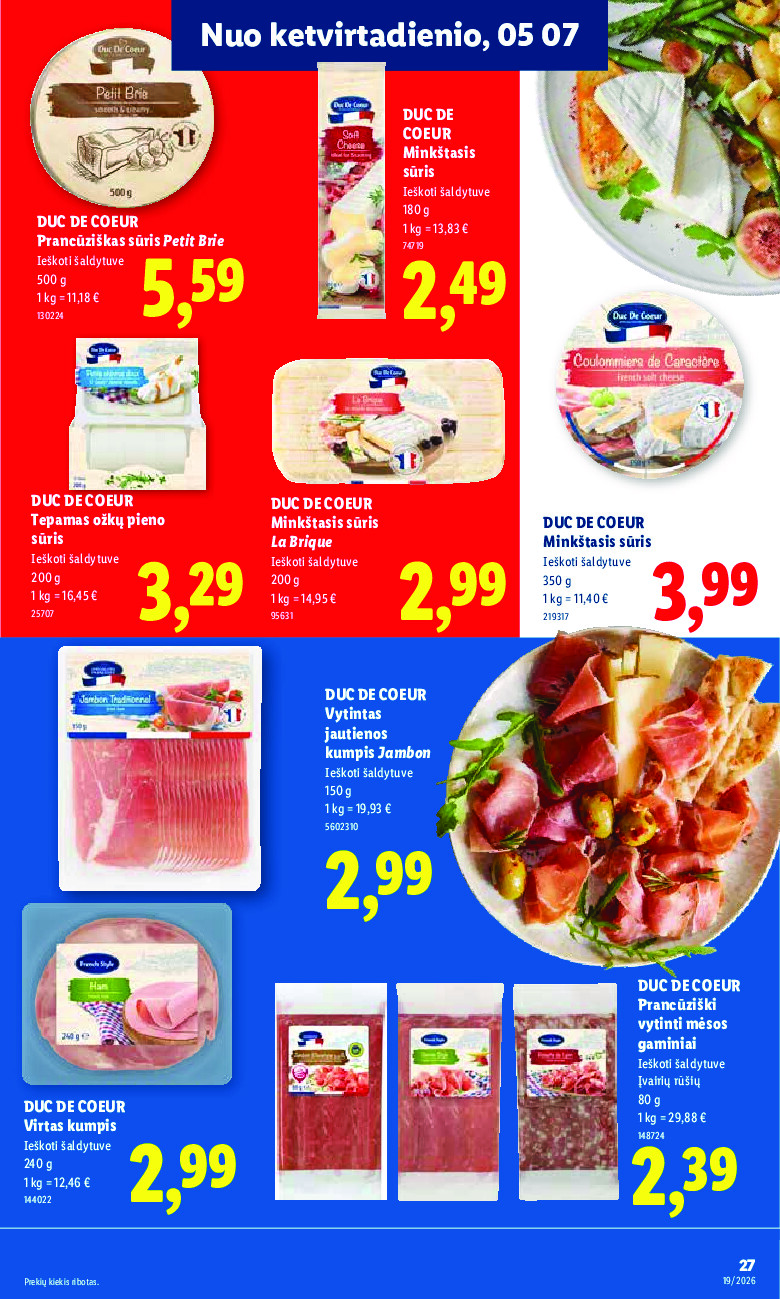 lidl - MAISTO PREKIŲ PASIŪLYMAI (2026-05-04 - 2026-05-10) - page: 27