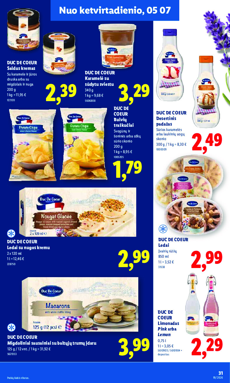 lidl - MAISTO PREKIŲ PASIŪLYMAI (2026-05-04 - 2026-05-10) - page: 31
