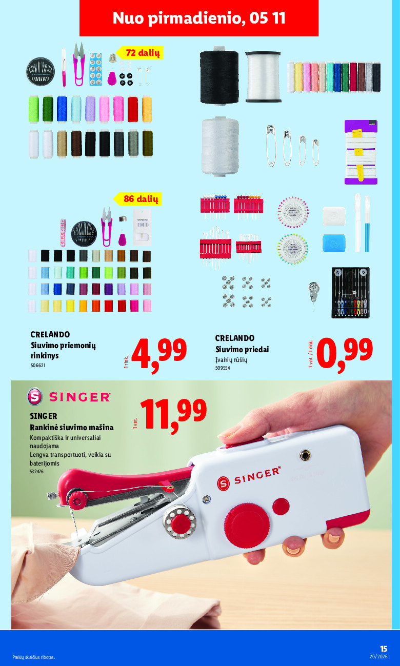lidl - NE MAISTO PREKIŲ PASIŪLYMAI (2026-05-11 - 2026-05-17) - page: 15