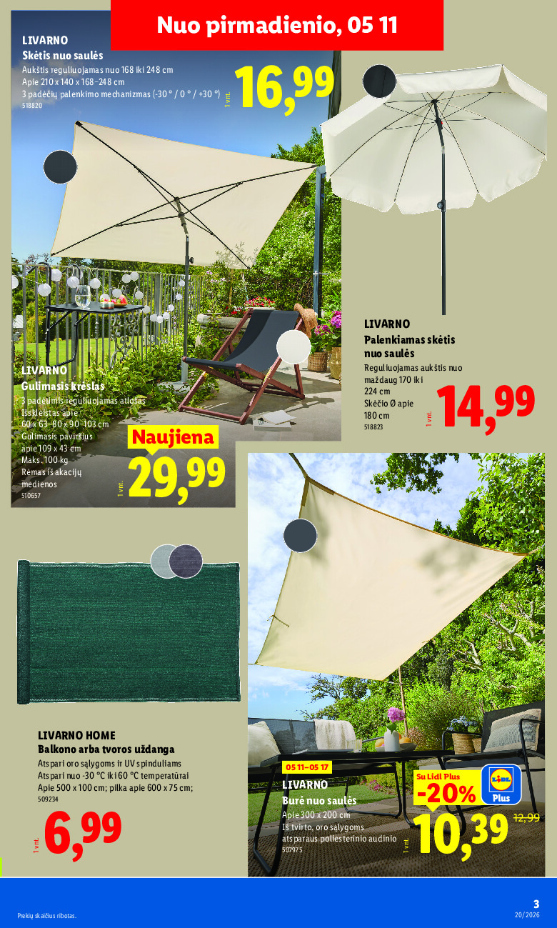 lidl - NE MAISTO PREKIŲ PASIŪLYMAI (2026-05-11 - 2026-05-17) - page: 3