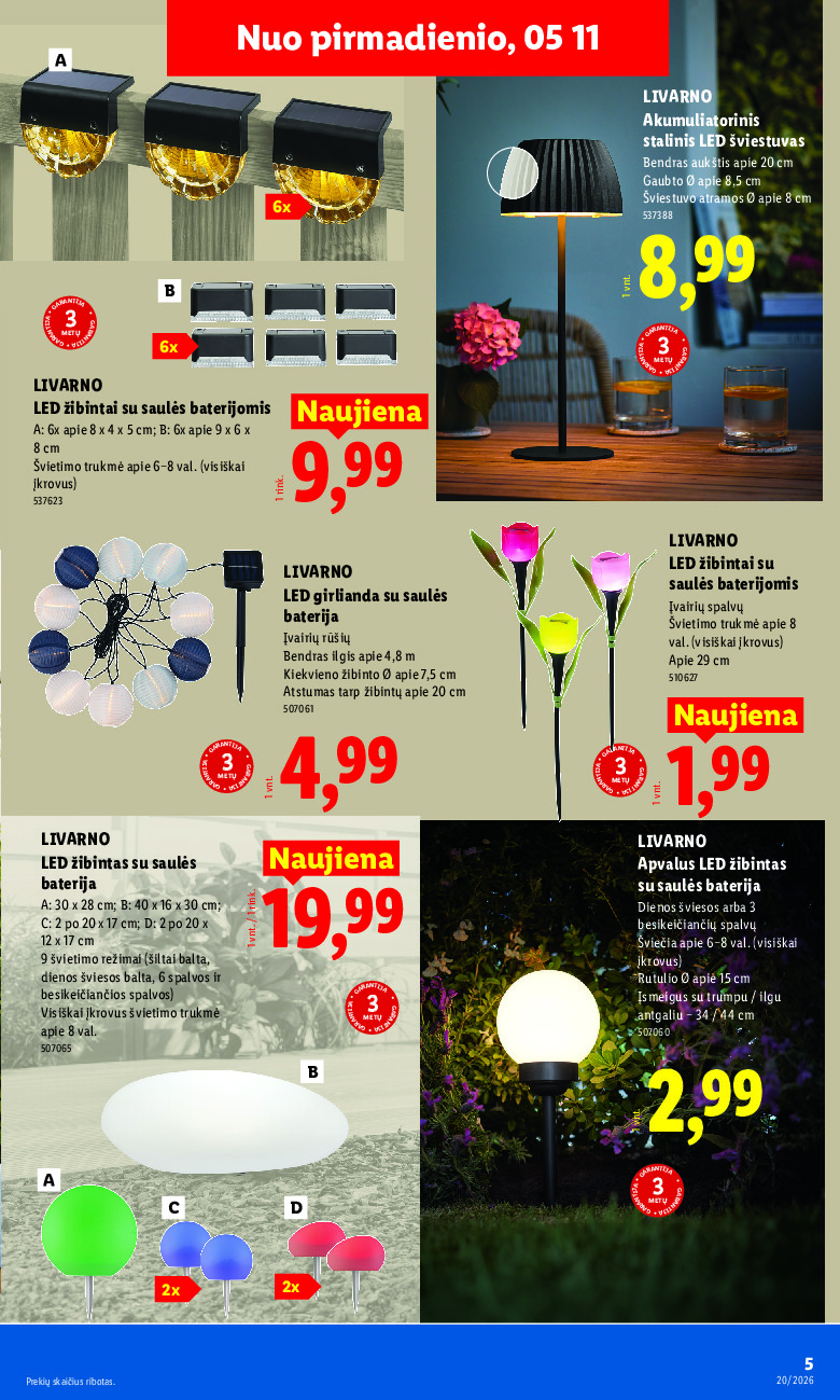 lidl - NE MAISTO PREKIŲ PASIŪLYMAI (2026-05-11 - 2026-05-17) - page: 5