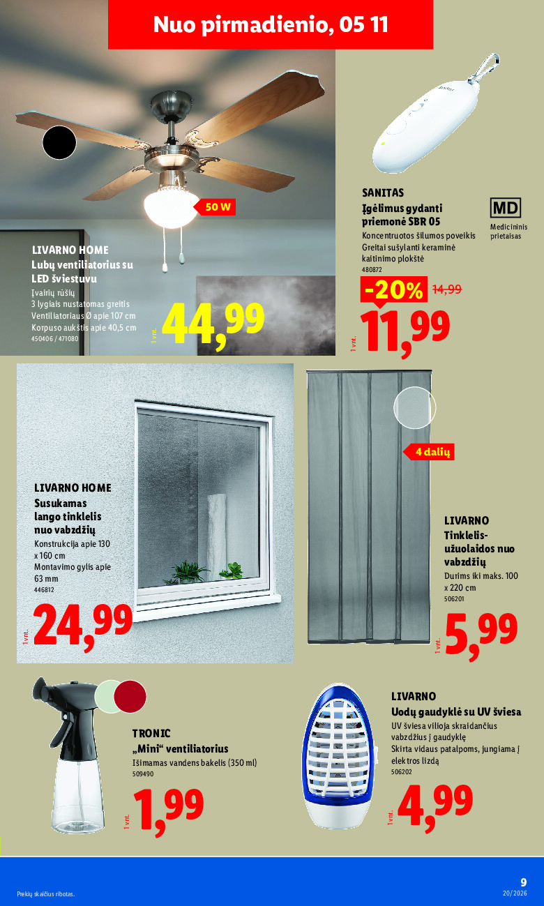 lidl - NE MAISTO PREKIŲ PASIŪLYMAI (2026-05-11 - 2026-05-17) - page: 9