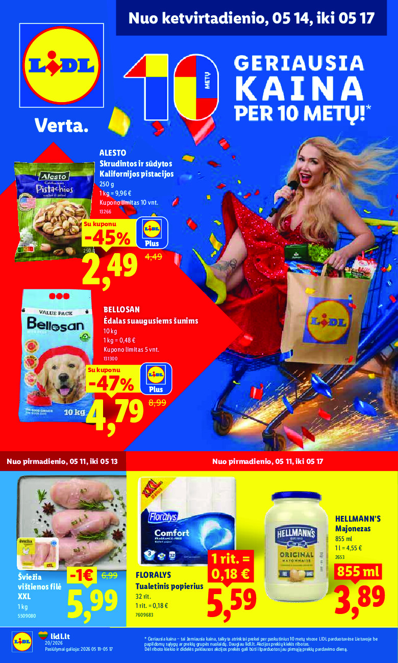 lidl - MAISTO PREKIŲ PASIŪLYMAI (2026-05-11 - 2026-05-17) - page: 1
