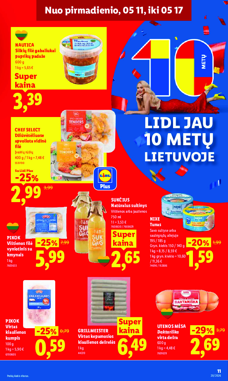 lidl - MAISTO PREKIŲ PASIŪLYMAI (2026-05-11 - 2026-05-17) - page: 11