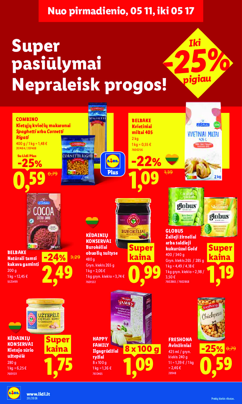 lidl - MAISTO PREKIŲ PASIŪLYMAI (2026-05-11 - 2026-05-17) - page: 14