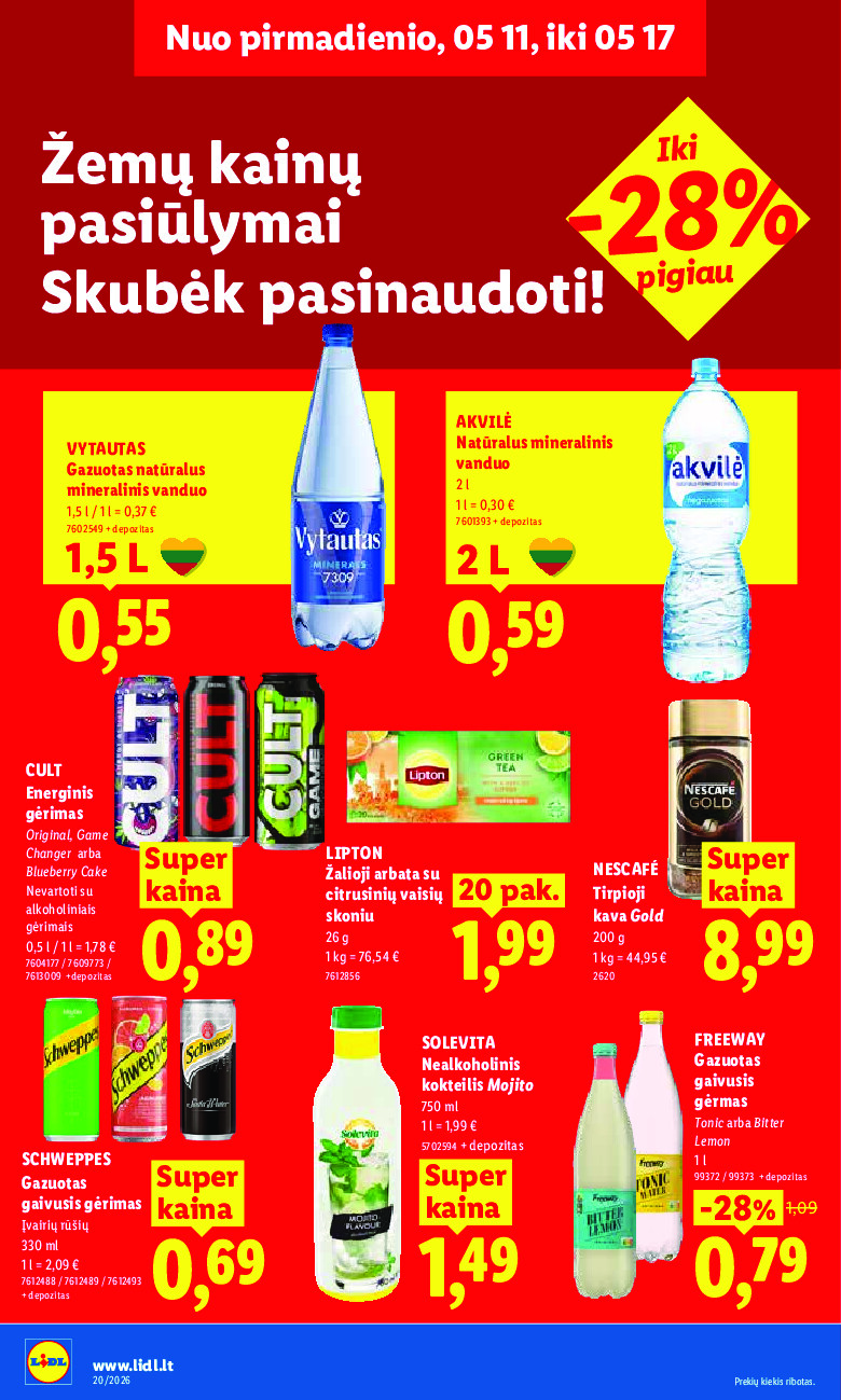 lidl - MAISTO PREKIŲ PASIŪLYMAI (2026-05-11 - 2026-05-17) - page: 16
