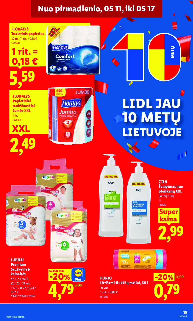 lidl - MAISTO PREKIŲ PASIŪLYMAI (2026-05-11 - 2026-05-17) - page: 19