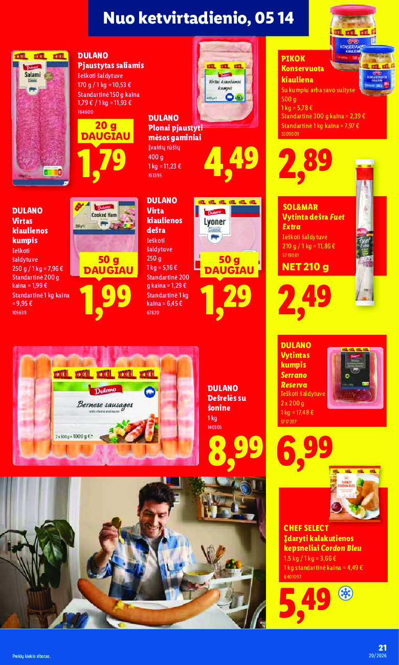 lidl - MAISTO PREKIŲ PASIŪLYMAI (2026-05-11 - 2026-05-17) - page: 21
