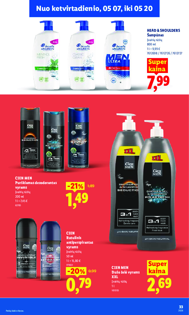 lidl - MAISTO PREKIŲ PASIŪLYMAI (2026-05-11 - 2026-05-17) - page: 33
