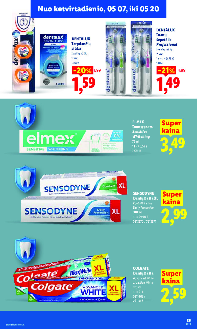 lidl - MAISTO PREKIŲ PASIŪLYMAI (2026-05-11 - 2026-05-17) - page: 35