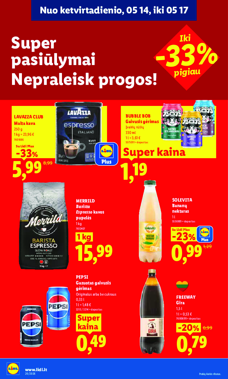 lidl - MAISTO PREKIŲ PASIŪLYMAI (2026-05-11 - 2026-05-17) - page: 36