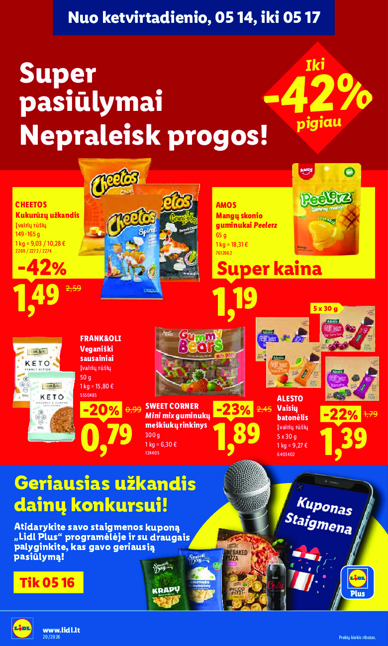 lidl - MAISTO PREKIŲ PASIŪLYMAI (2026-05-11 - 2026-05-17) - page: 40