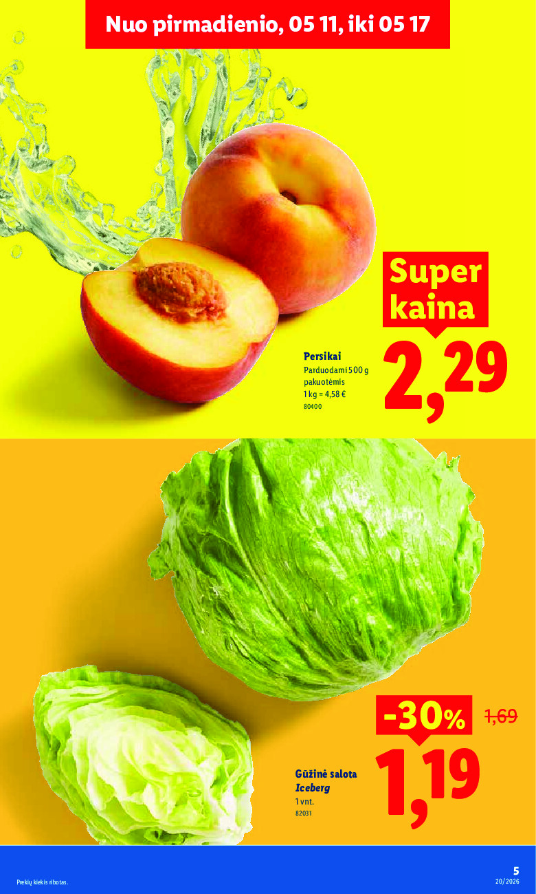 lidl - MAISTO PREKIŲ PASIŪLYMAI (2026-05-11 - 2026-05-17) - page: 5