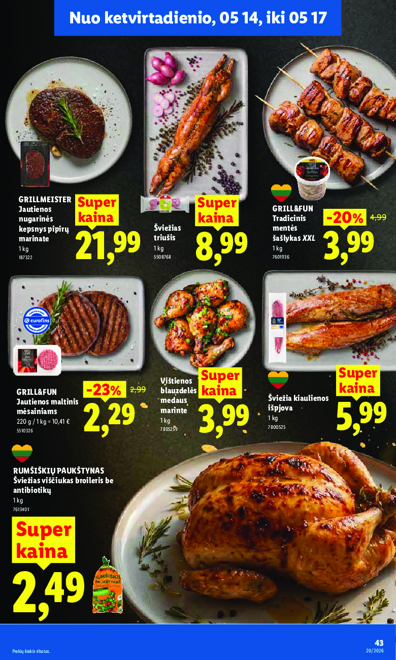 lidl - MAISTO PREKIŲ PASIŪLYMAI (2026-05-11 - 2026-05-17) - page: 49