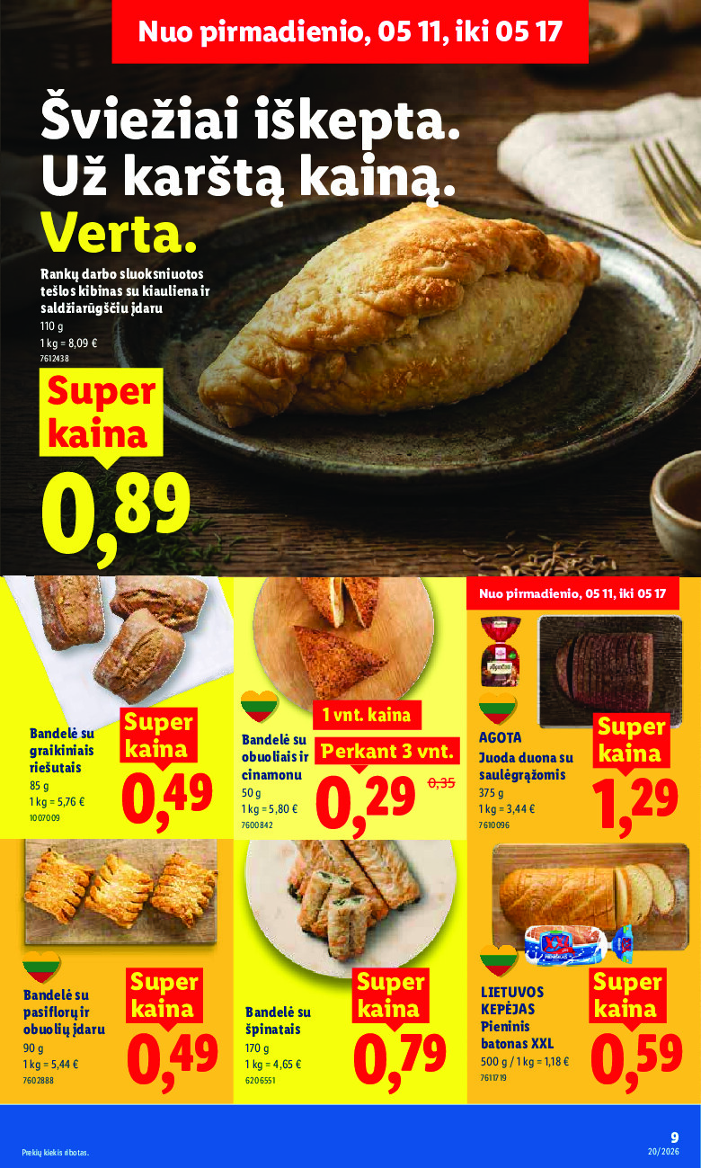 lidl - MAISTO PREKIŲ PASIŪLYMAI (2026-05-11 - 2026-05-17) - page: 9