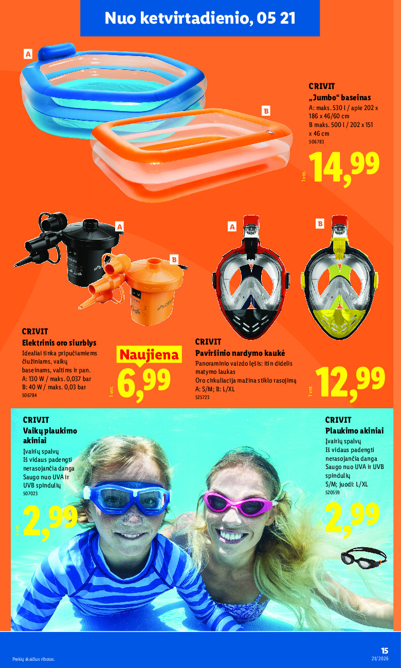 lidl - NE MAISTO PREKIŲ PASIŪLYMAI (2026-05-18 - 2026-05-24) - page: 15