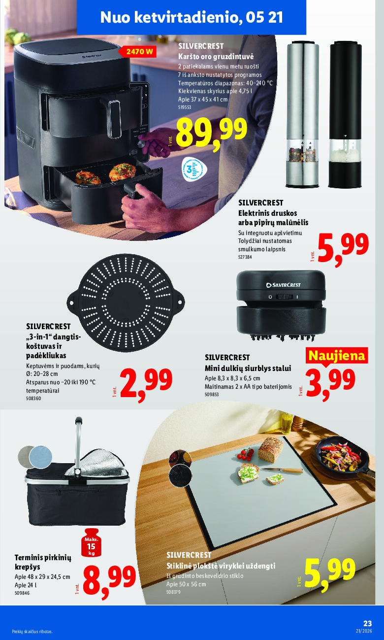 lidl - NE MAISTO PREKIŲ PASIŪLYMAI (2026-05-18 - 2026-05-24) - page: 23