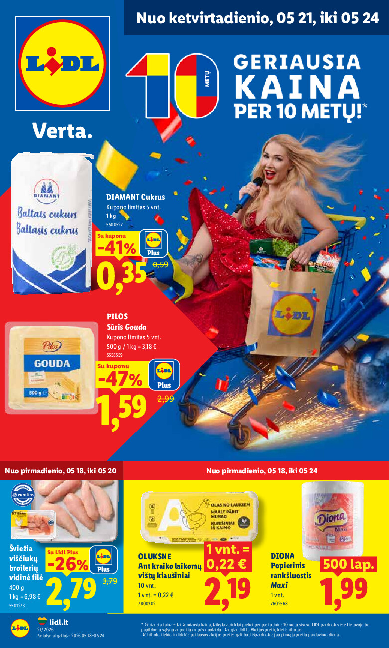 lidl - MAISTO PREKIŲ PASIŪLYMAI (2026-05-18 - 2026-05-24) - page: 1