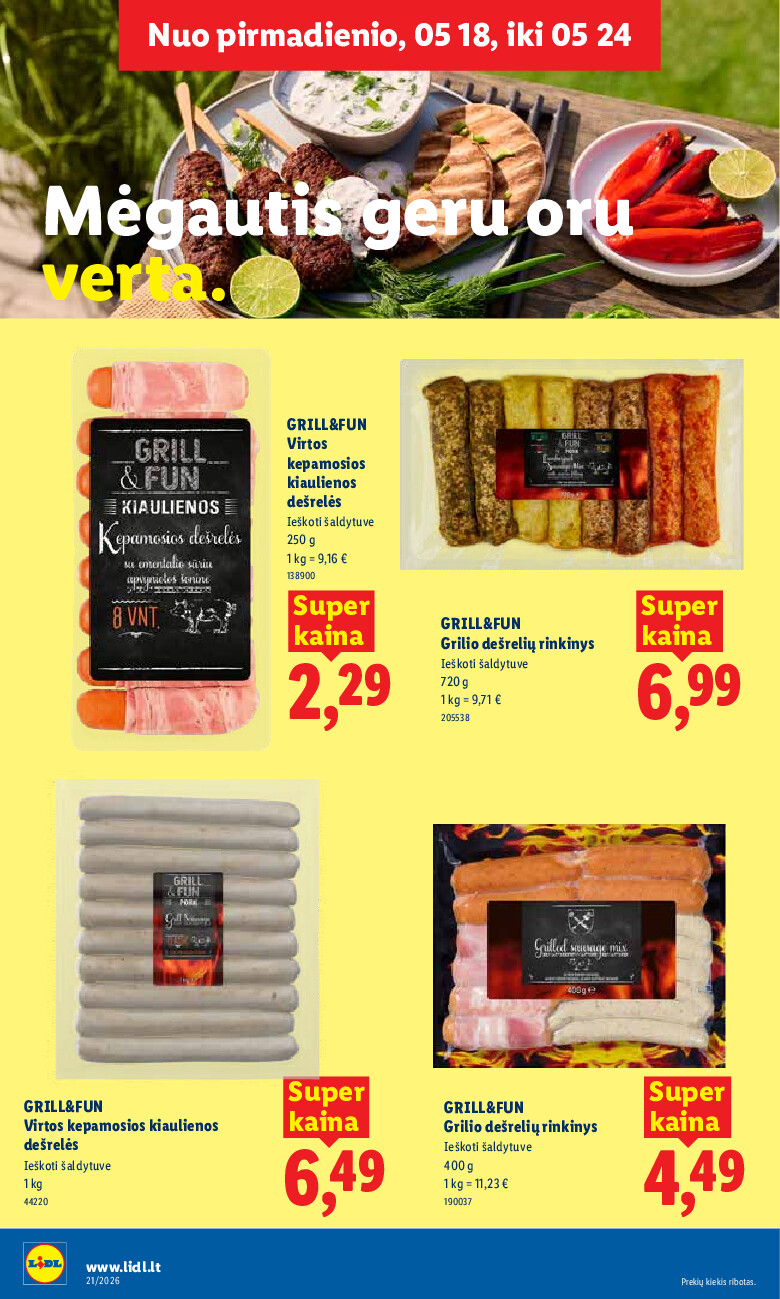 lidl - MAISTO PREKIŲ PASIŪLYMAI (2026-05-18 - 2026-05-24) - page: 14