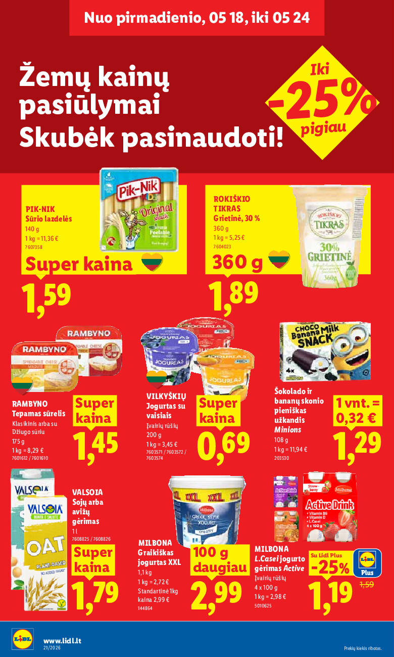 lidl - MAISTO PREKIŲ PASIŪLYMAI (2026-05-18 - 2026-05-24) - page: 16