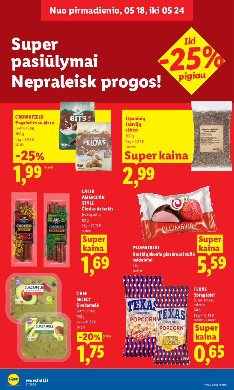 lidl - MAISTO PREKIŲ PASIŪLYMAI (2026-05-18 - 2026-05-24) - page: 22