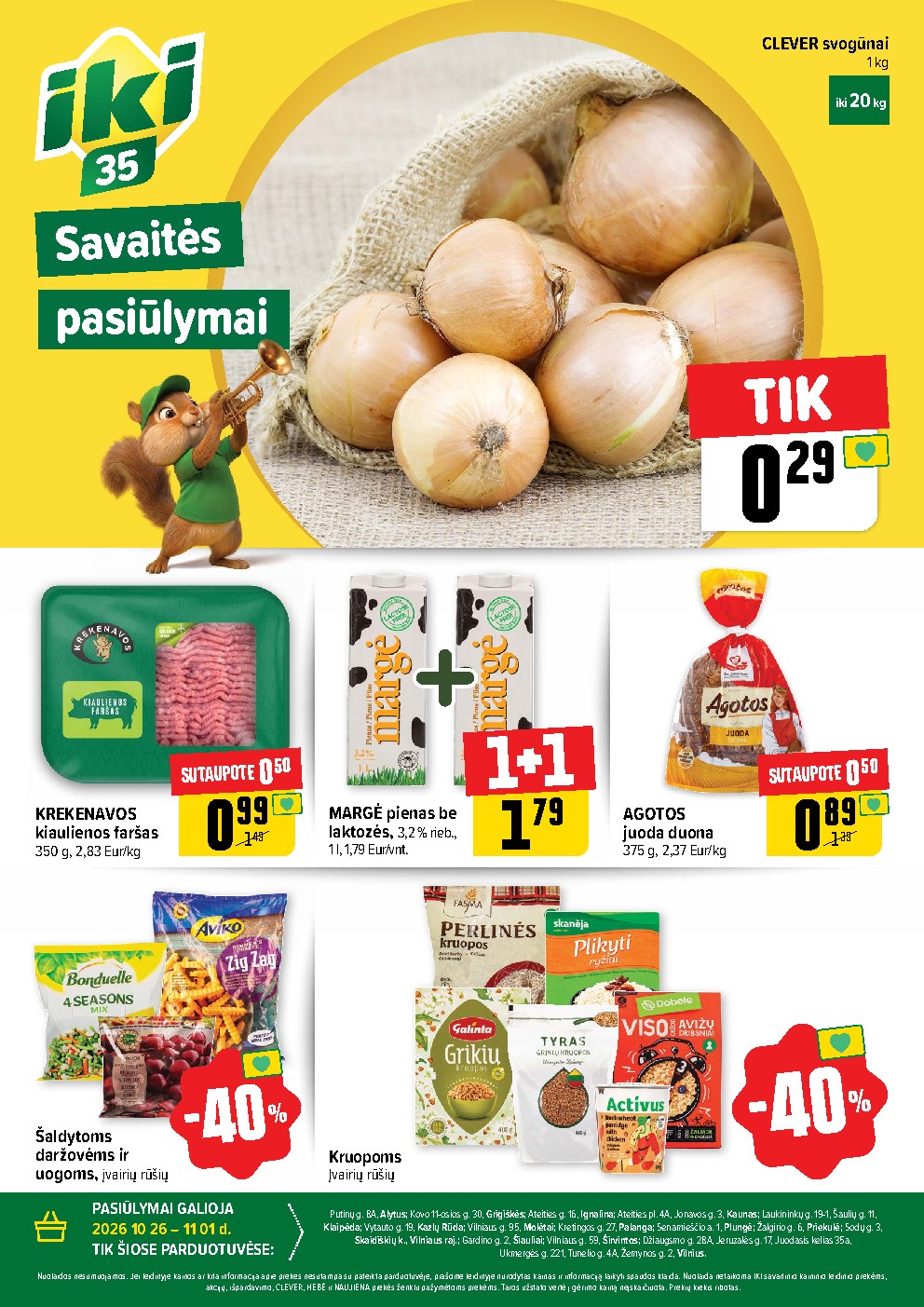 iki - Specialūs pasiūlymai IKI parduotuvės klientams (2026-10-26 - 2026-11-01) - page: 1