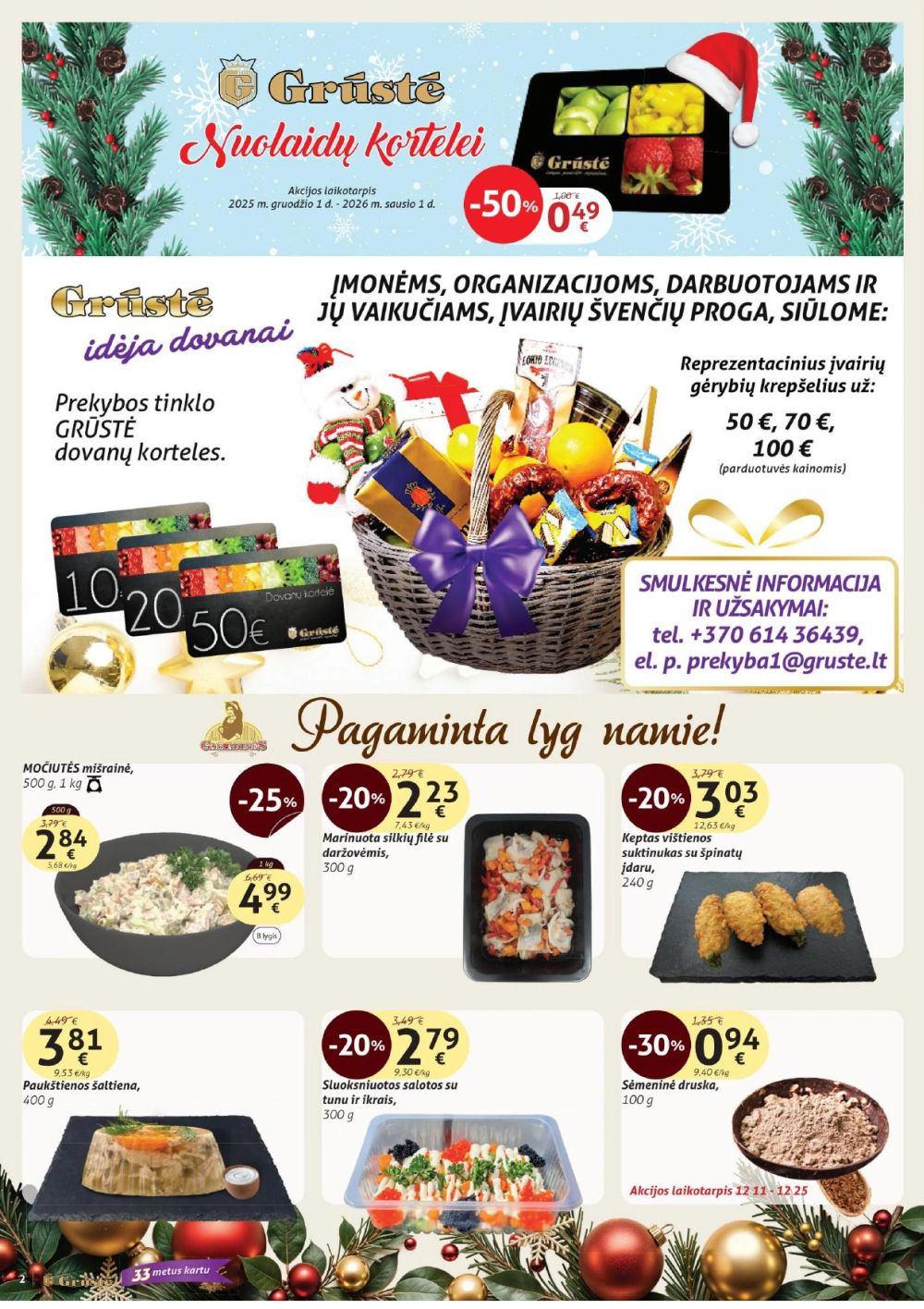 gruste - GRŪSTĖ - Leidinys Nr.33 (2025 12 11 - 2025 12 20) - page: 2