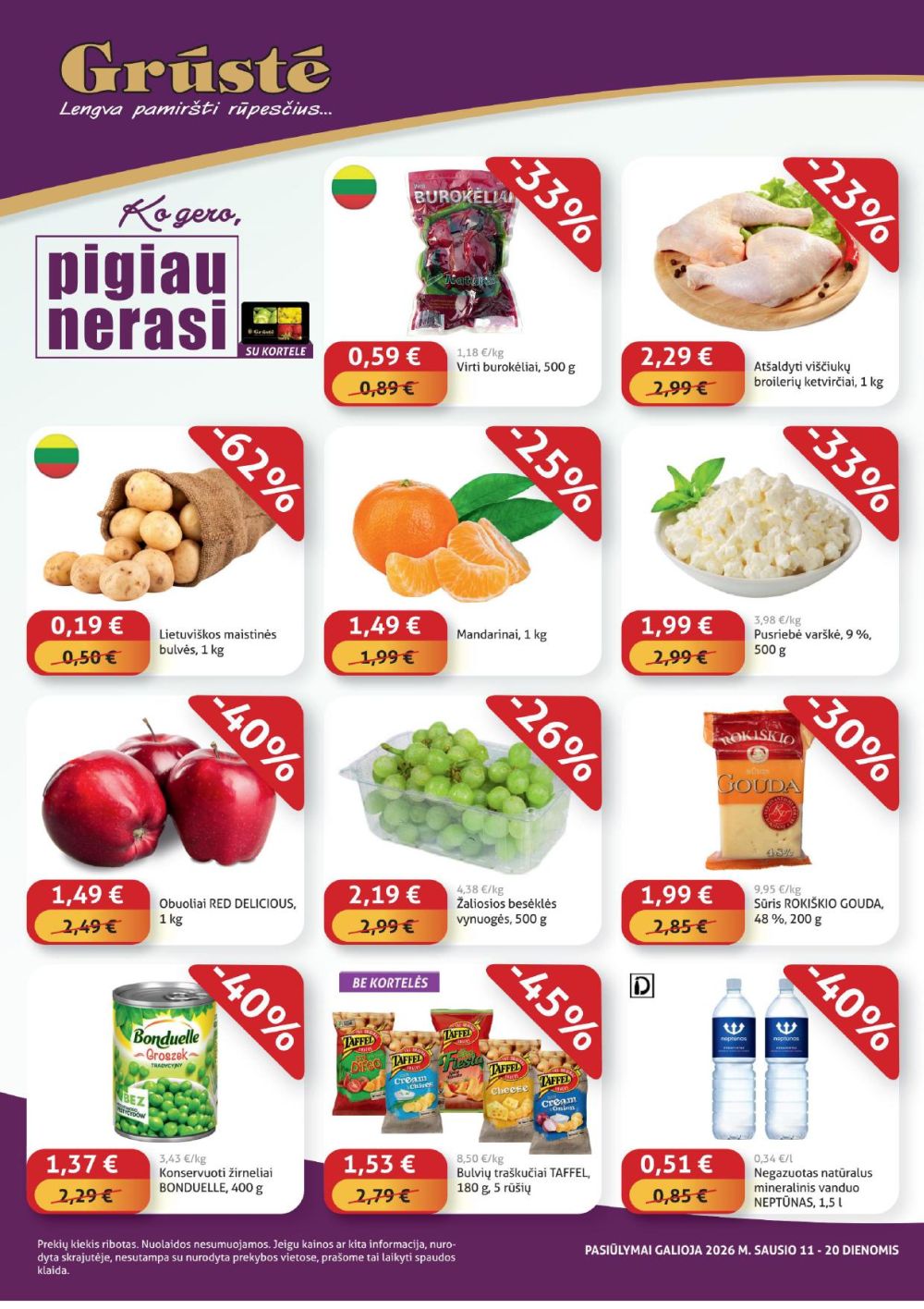 gruste - GRŪSTĖ - Ko gero pigiau nerasi (2026 01 11 - 2026 01 20) - page: 1