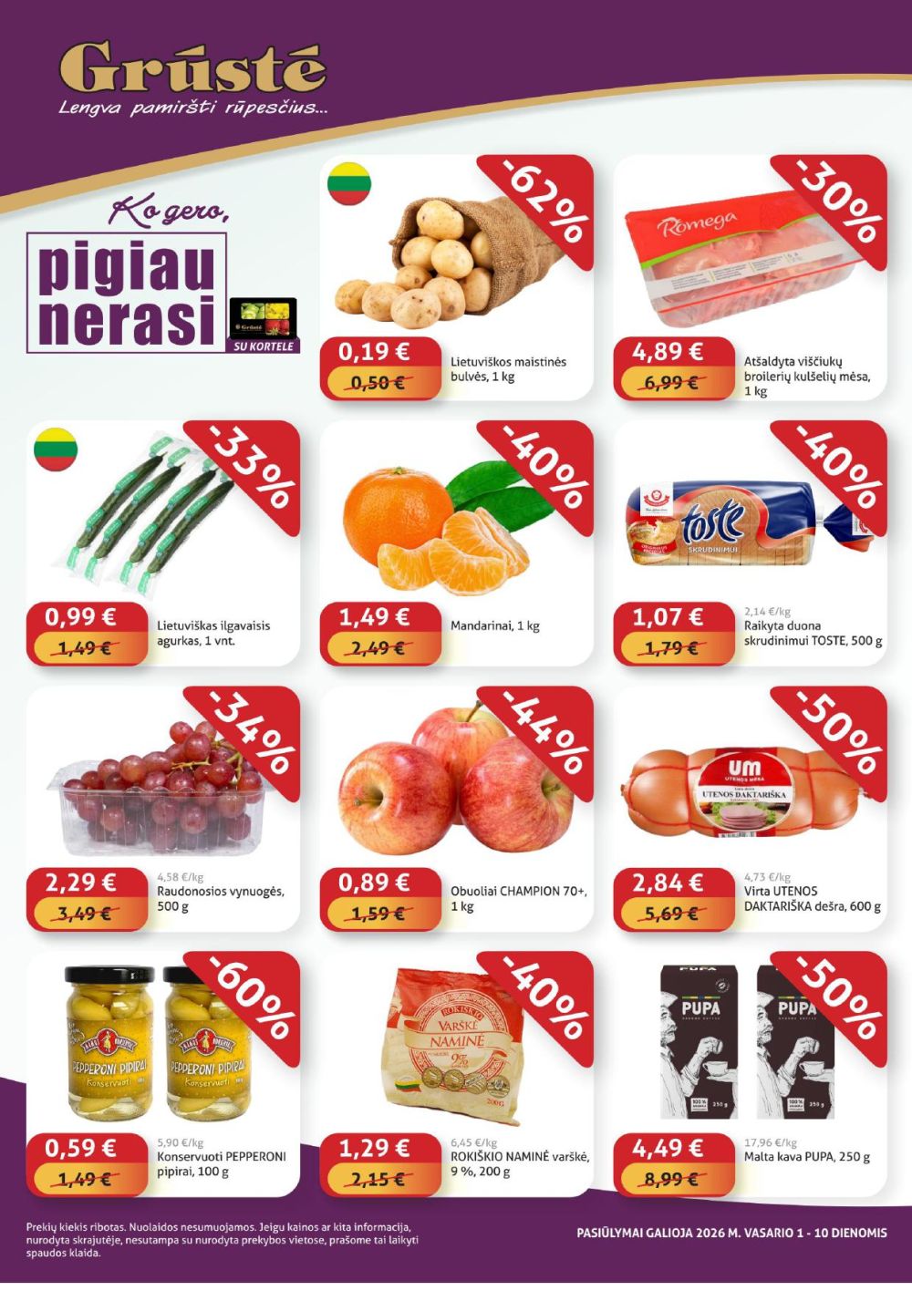 gruste - GRŪSTĖ - Ko gero pigiau nerasi (2026 02 01 - 2026 02 10) - page: 1