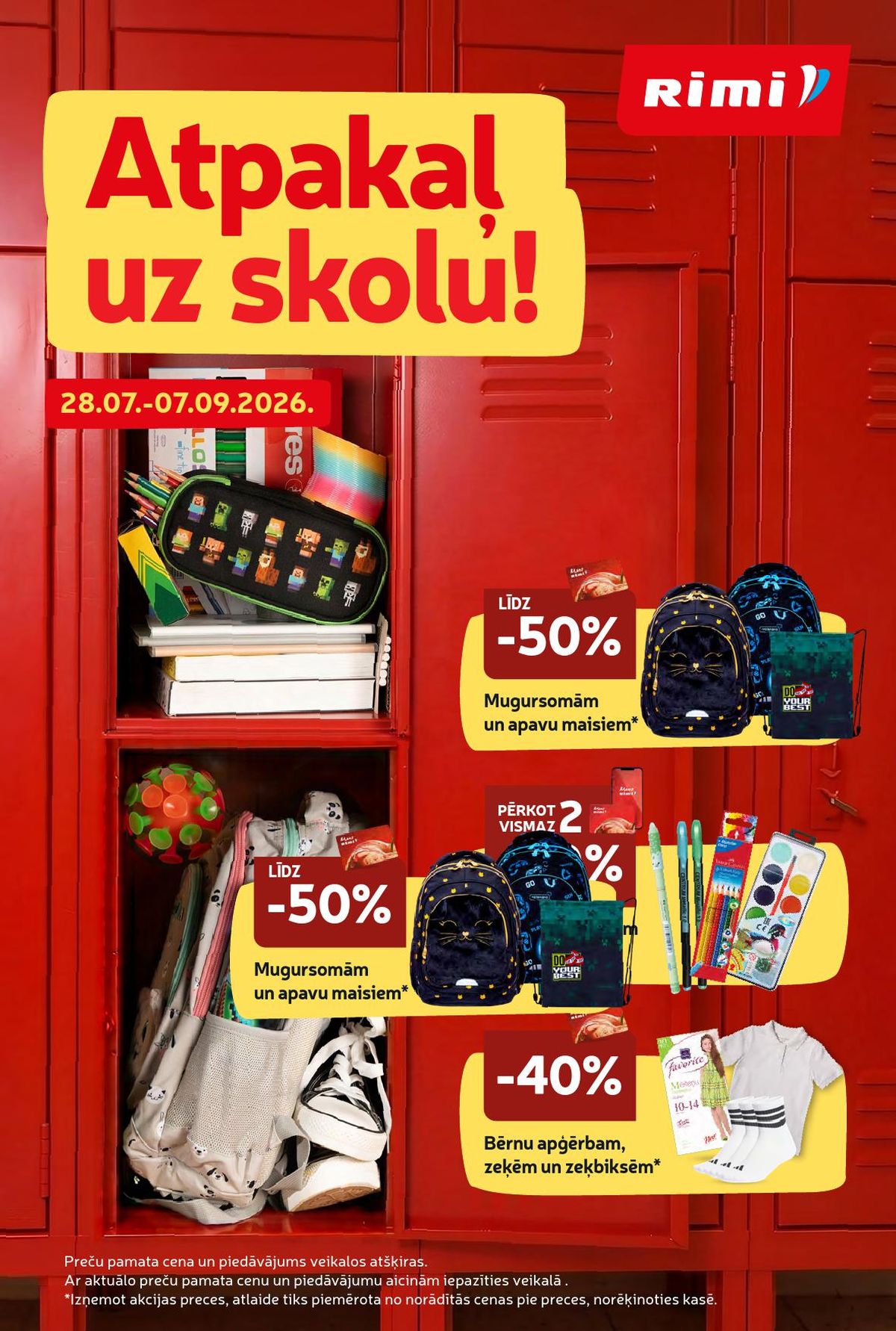 rimi - RIMI - Atpakaļ uz skolu! (28.07.2026 - 07.09.2026)