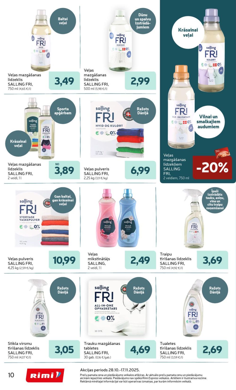 rimi - RIMI - Jaunās "Salling" produkcijas (28.10.2025 - 17.11.2025) - page: 10