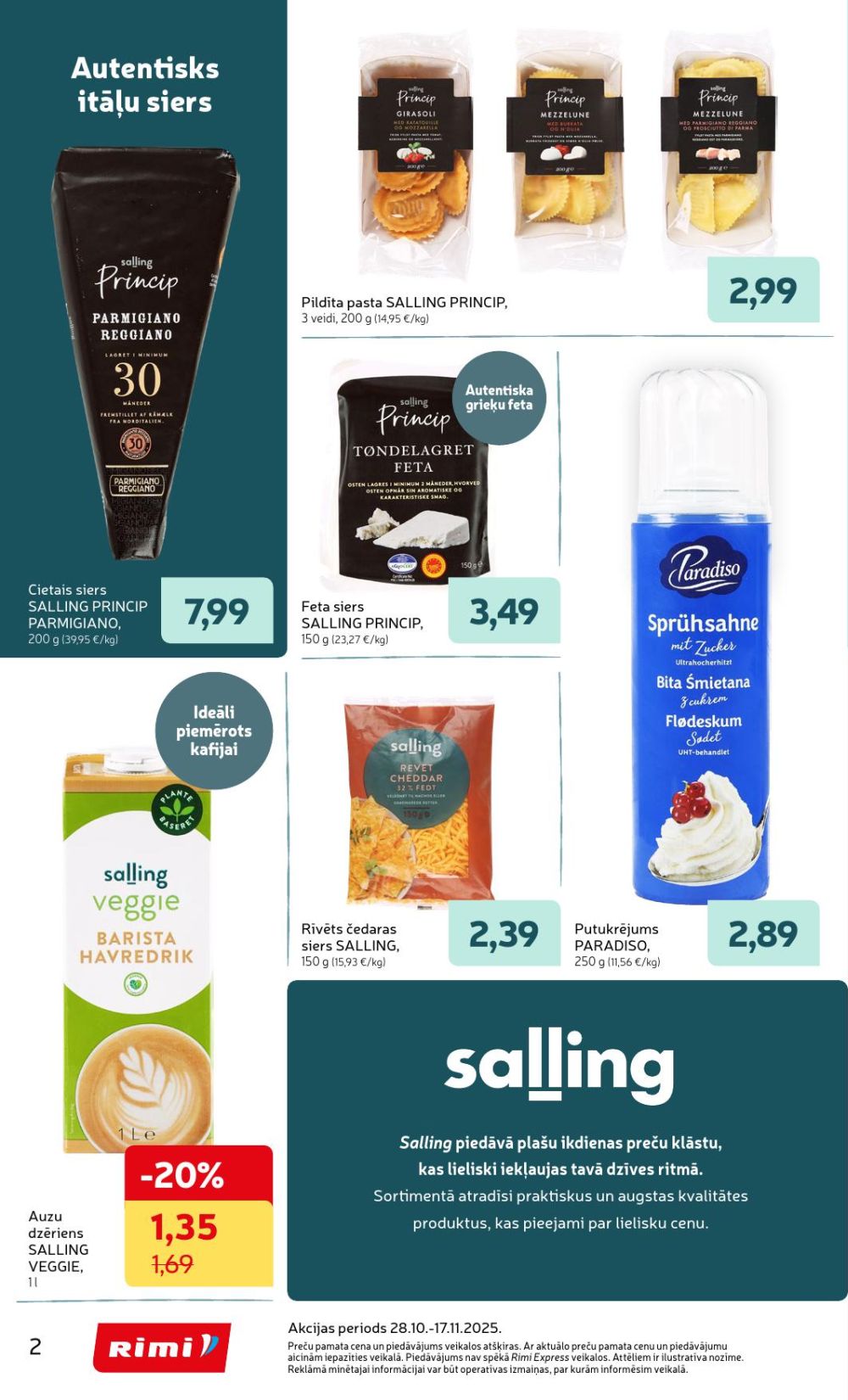 rimi - RIMI - Jaunās "Salling" produkcijas (28.10.2025 - 17.11.2025) - page: 2
