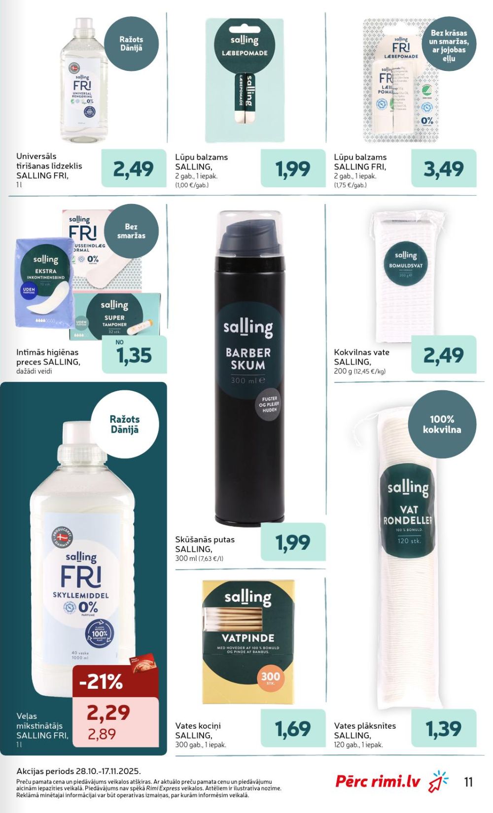 rimi - RIMI - Jaunās "Salling" produkcijas (28.10.2025 - 17.11.2025) - page: 11