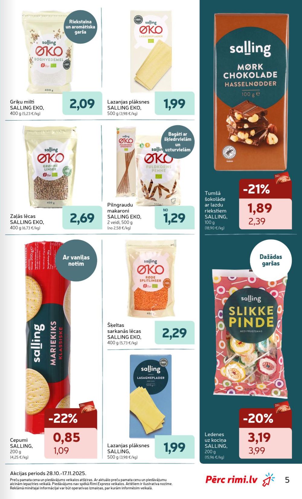 rimi - RIMI - Jaunās "Salling" produkcijas (28.10.2025 - 17.11.2025) - page: 5