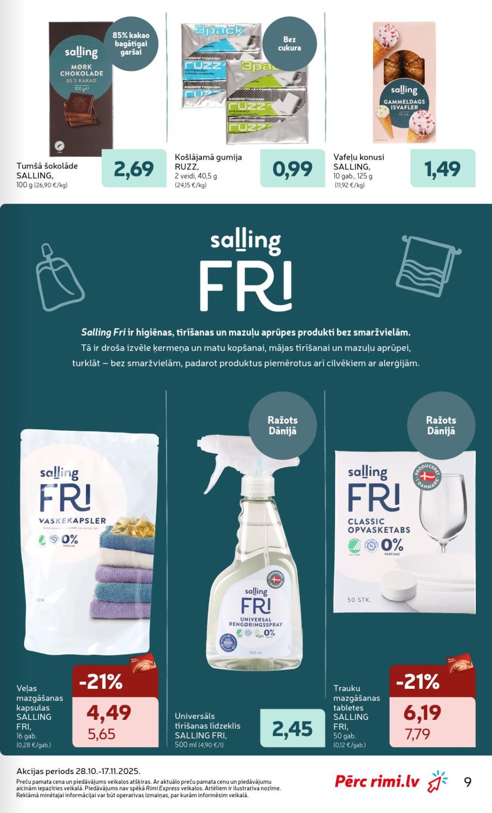 rimi - RIMI - Jaunās "Salling" produkcijas (28.10.2025 - 17.11.2025) - page: 9