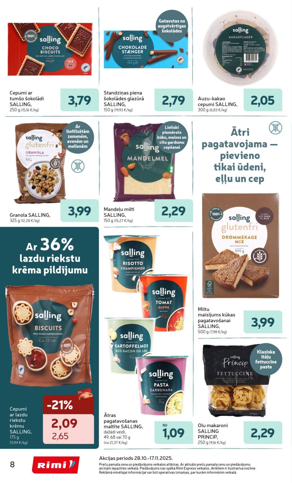 rimi - RIMI - Jaunās "Salling" produkcijas (28.10.2025 - 17.11.2025) - page: 8