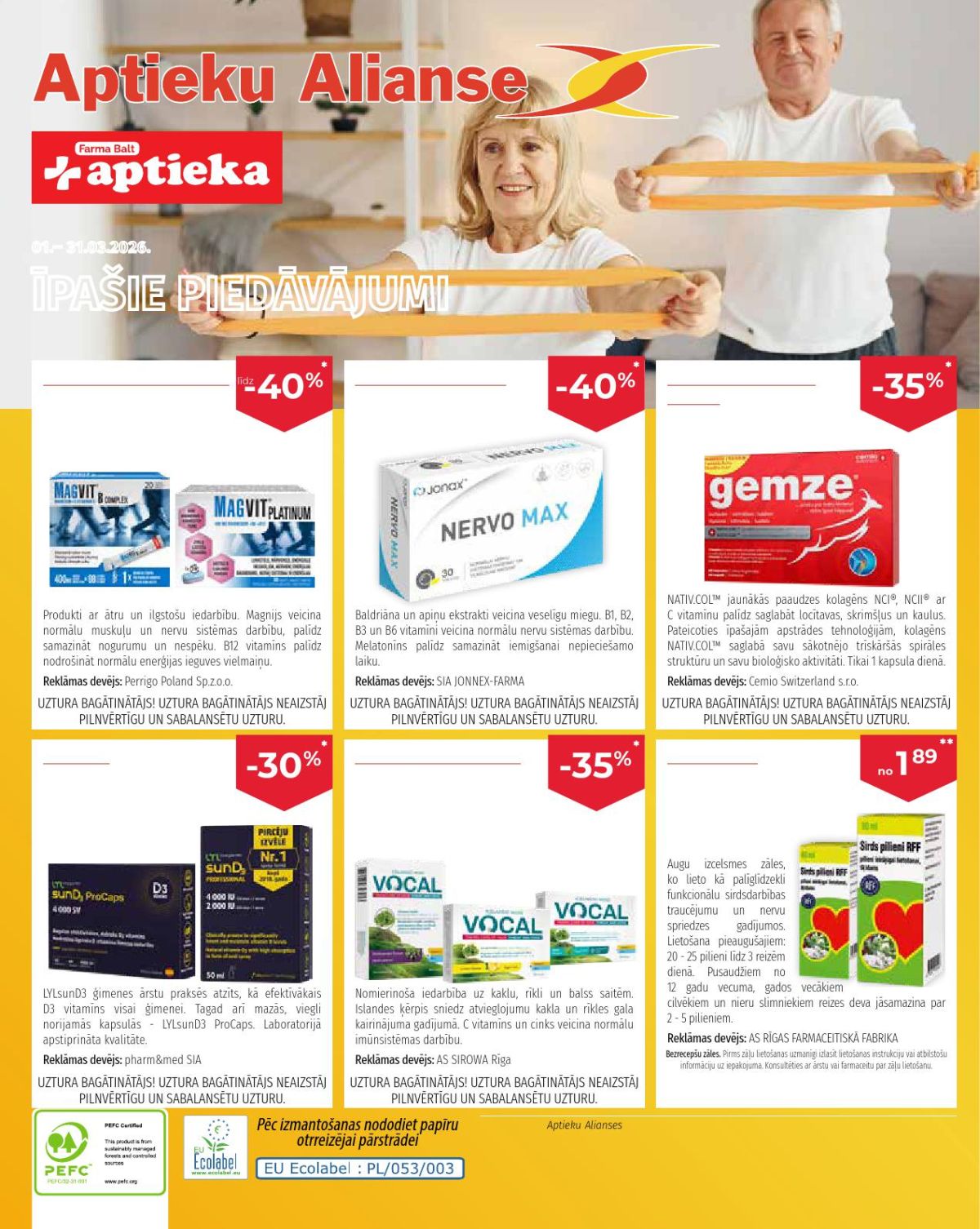 aptieku-alianse - APTIEKU ALIANSE (01.03.2026 - 31.03.2026) - page: 1