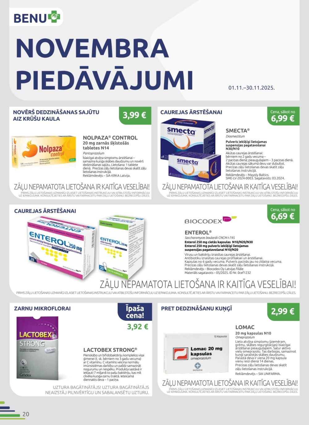 benu - BENU APTIEKA (01.11.2025 - 30.11.2025) - page: 20
