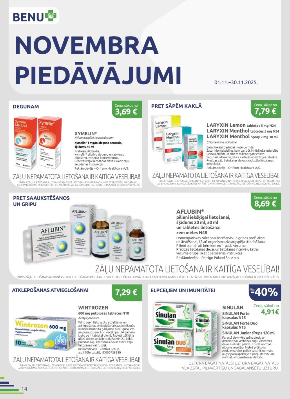 benu - BENU APTIEKA (01.11.2025 - 30.11.2025) - page: 14